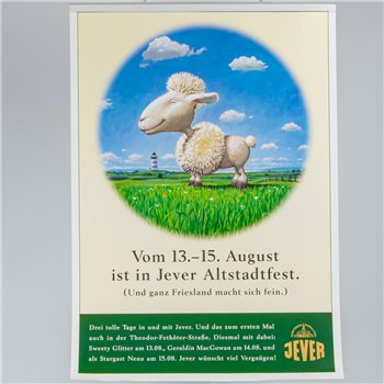 Plakat (Vom 13.-15. August ist in Jever Altstadtfest)