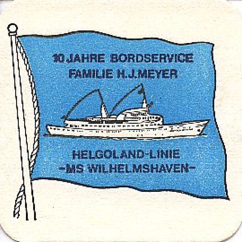 Bierdeckel (10 Jahre Bordservice Meyer)
