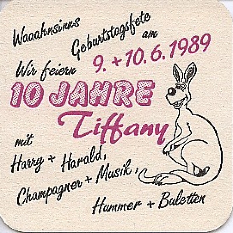 Bierdeckel (10 Jahre Tiffany)
