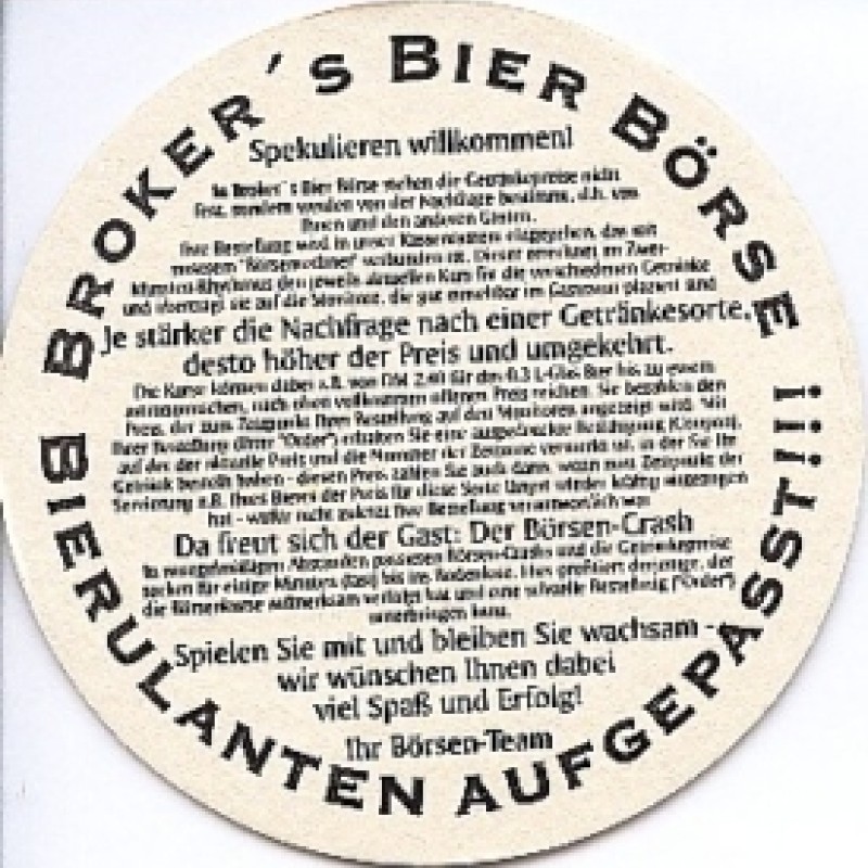 Bierdeckel (Broker's Bier B&ouml;rse)