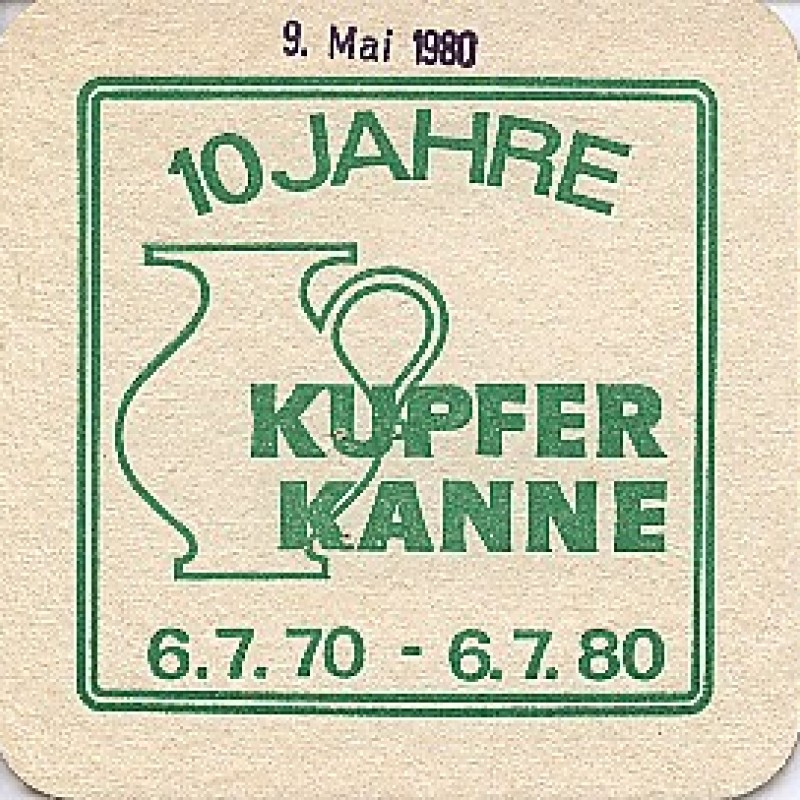 Bierdeckel (10 Jahre Kupferkanne)