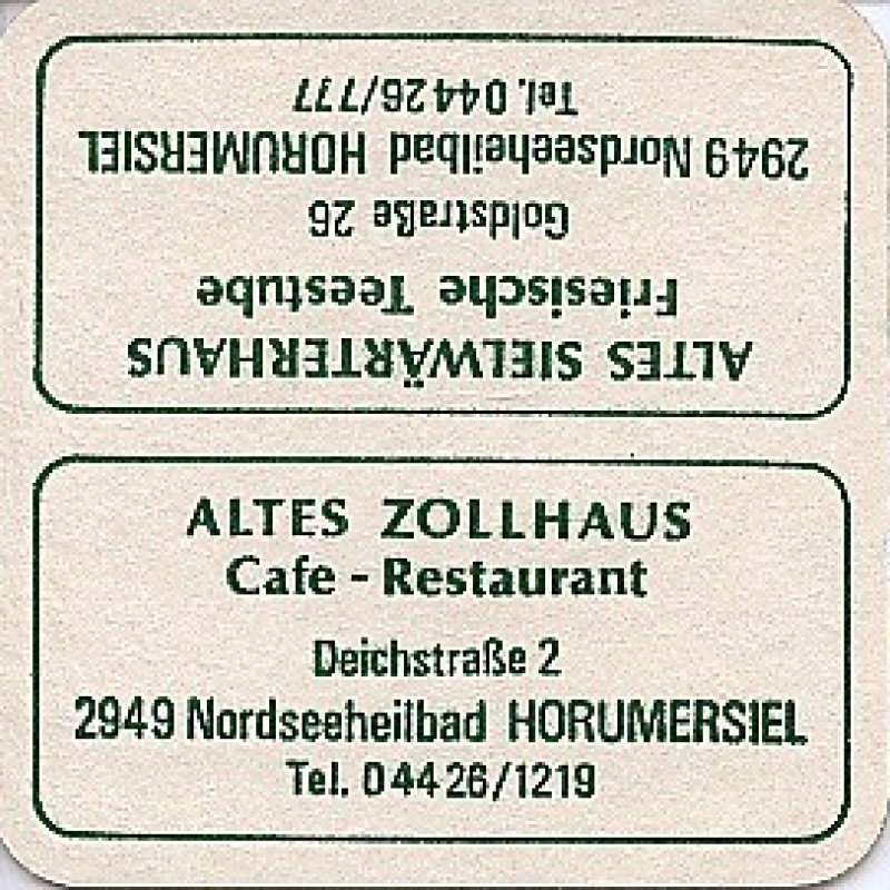 Bierdeckel (Altes Sielw&auml;rterhaus)