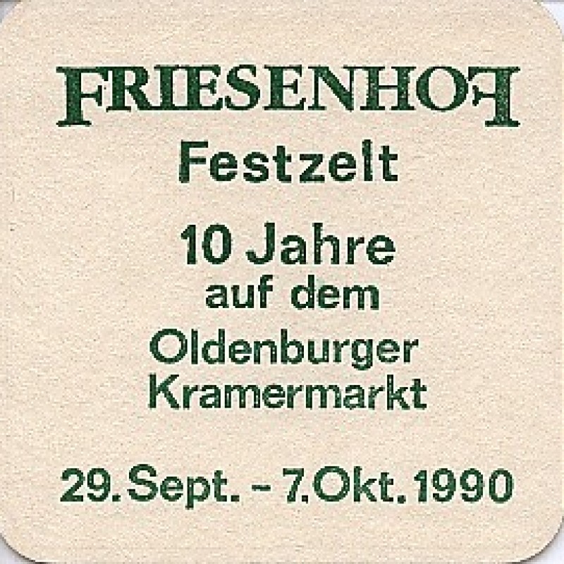 Bierdeckel (10 Jahre Friesenhof auf dem Kramermarkt)