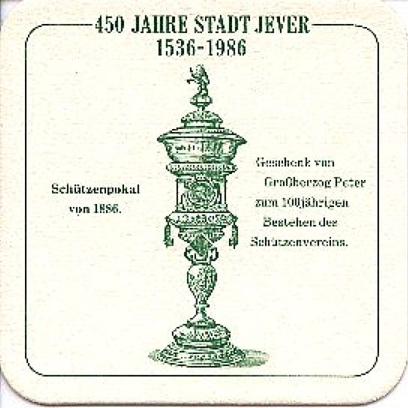 Bierdeckel (450 Jahre Stadt Jever)