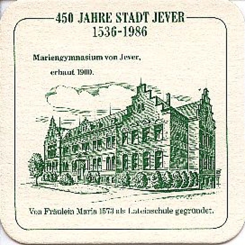 Bierdeckel (450 Jahre Stadt Jever)