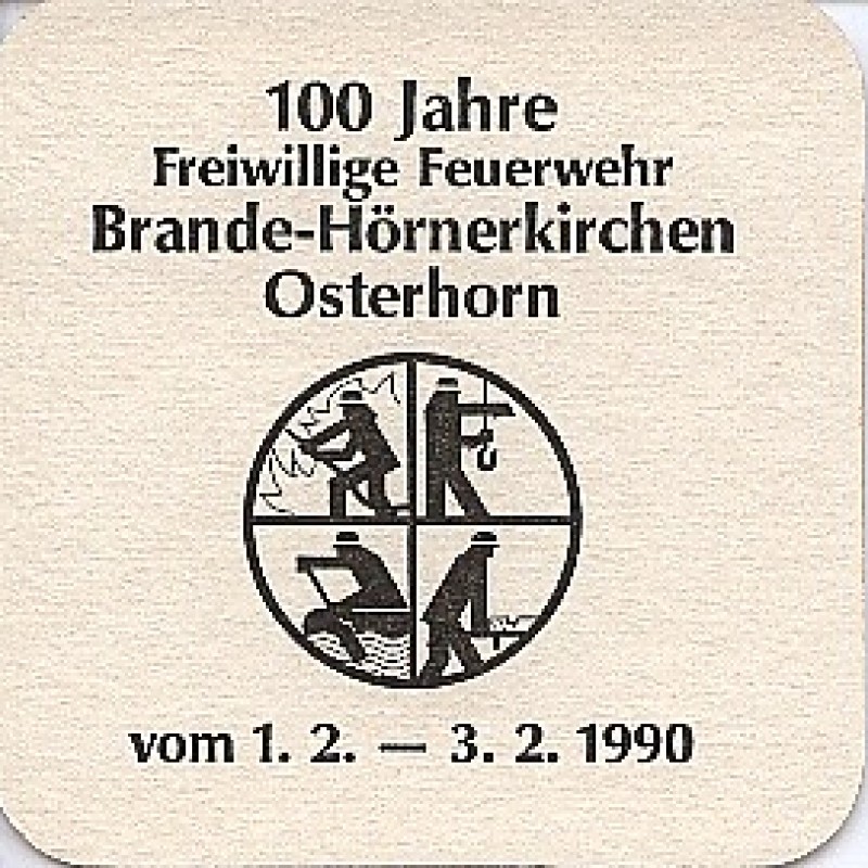 Bierdeckel (100 Jahre FF Brande-H&ouml;rnerkirchen Osterhorn)