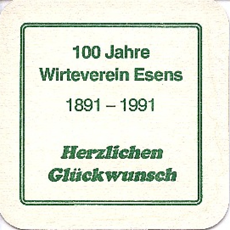 Bierdeckel (100 Jahre Wirteverein Esens)