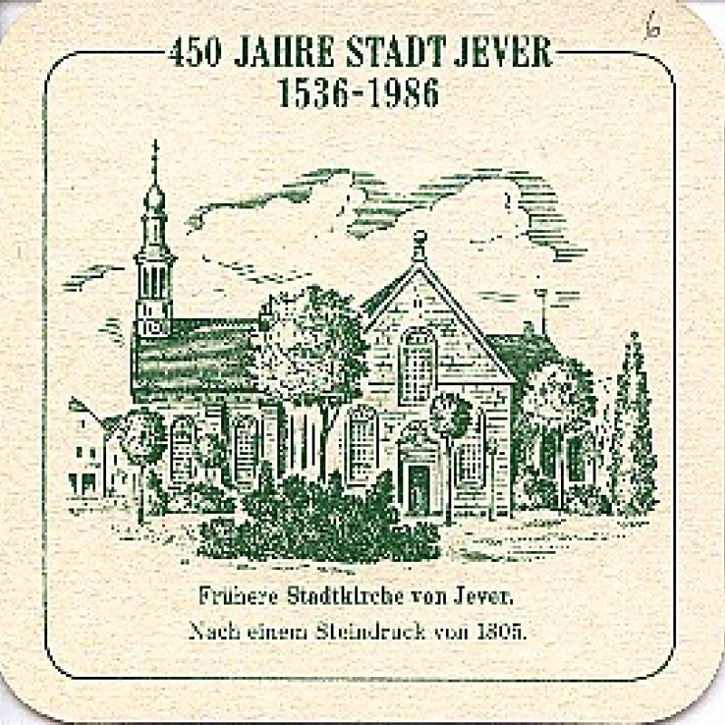 Bierdeckel (450 Jahre Stadt Jever)