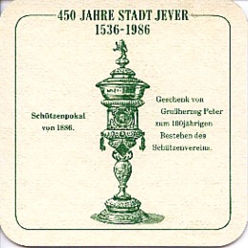 Bierdeckel (450 Jahre Stadt Jever)