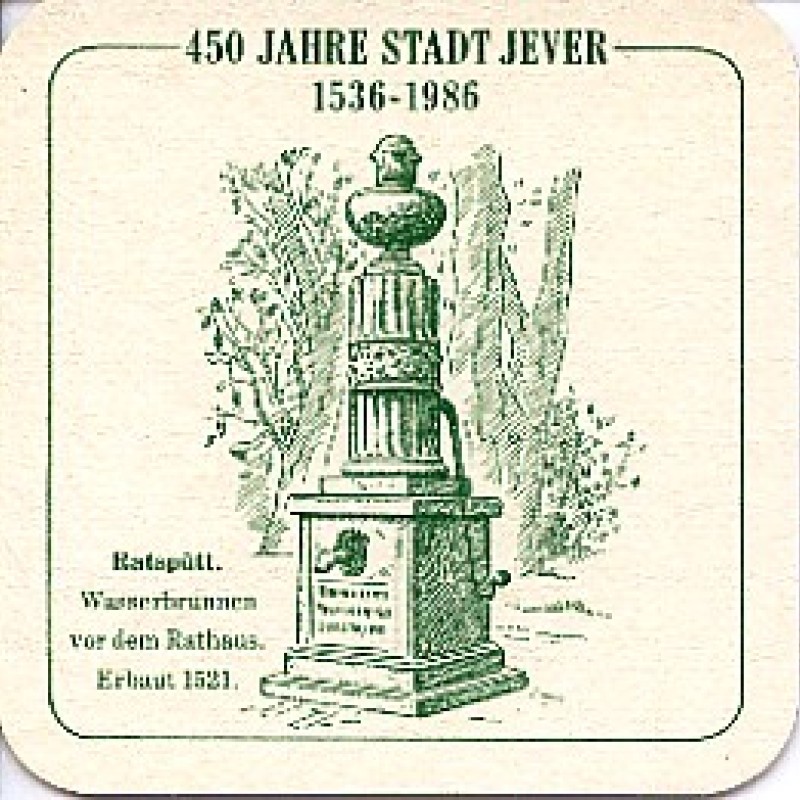 Bierdeckel (450 Jahre Stadt Jever)