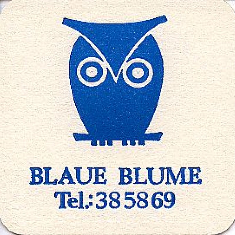 Bierdeckel (Blaue Blume)