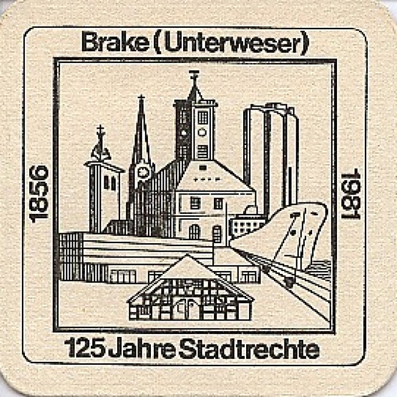 Bierdeckel (125 Jahre Stadtrechte Brake)