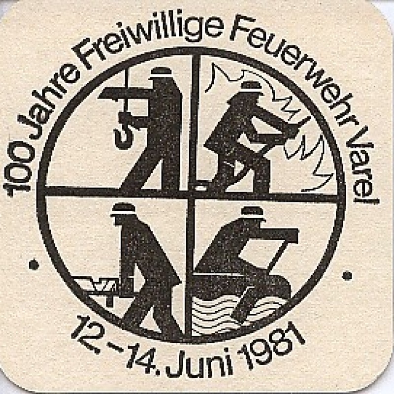 Bierdeckel (100 Jahre FF Varel)