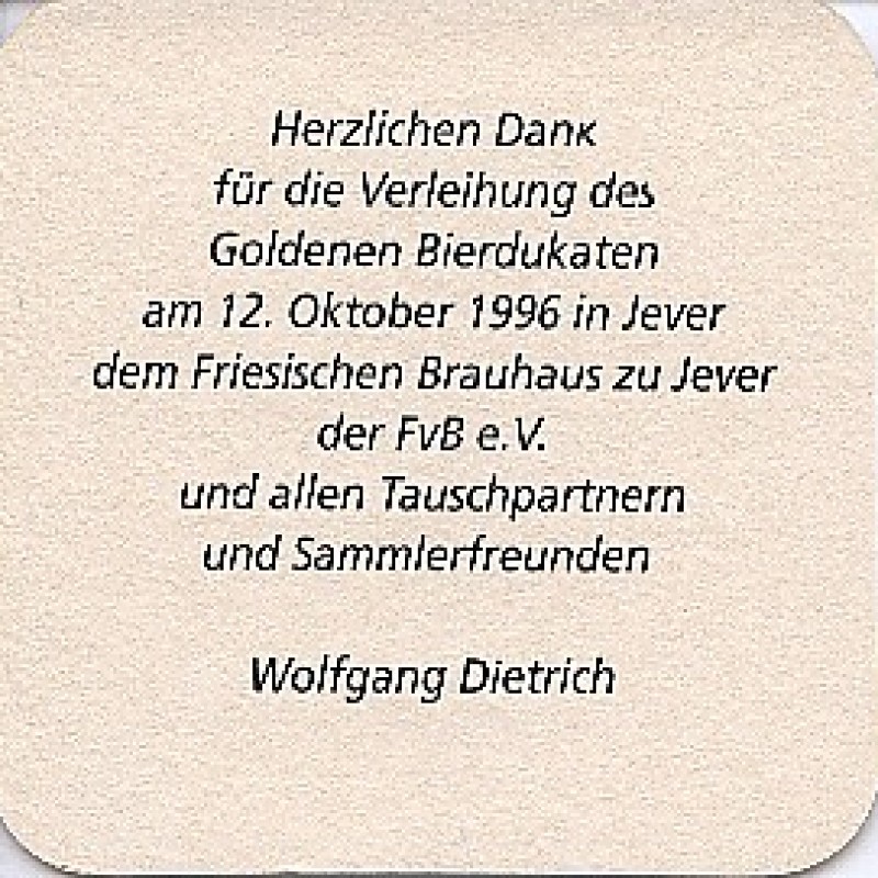 Bierdeckel (Verleihung des Goldenen Bierdukaten)