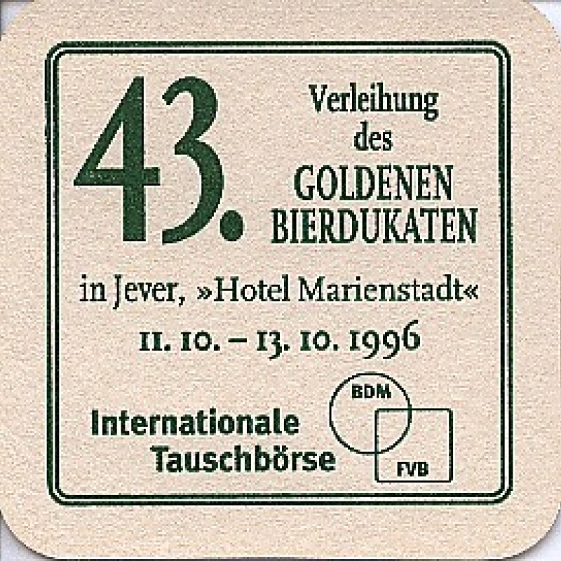 Bierdeckel (Verleihung des Goldenen Bierdukaten)