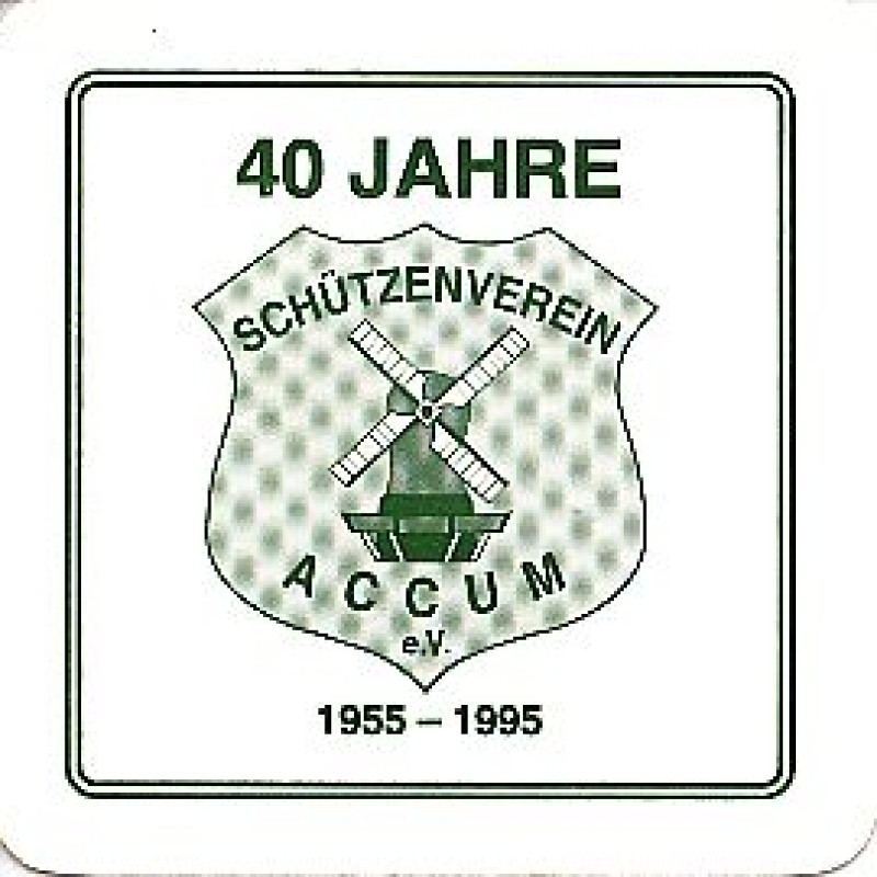 Bierdeckel (40 Jahre Sch&uuml;tzenverein Accum)