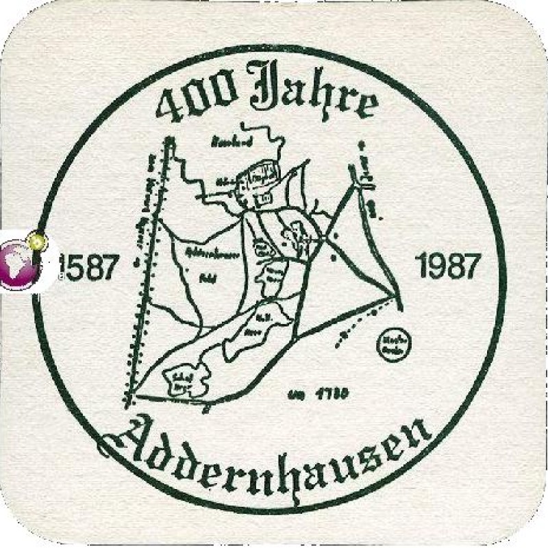 Bierdeckel (400 Jahre Addernhausen)