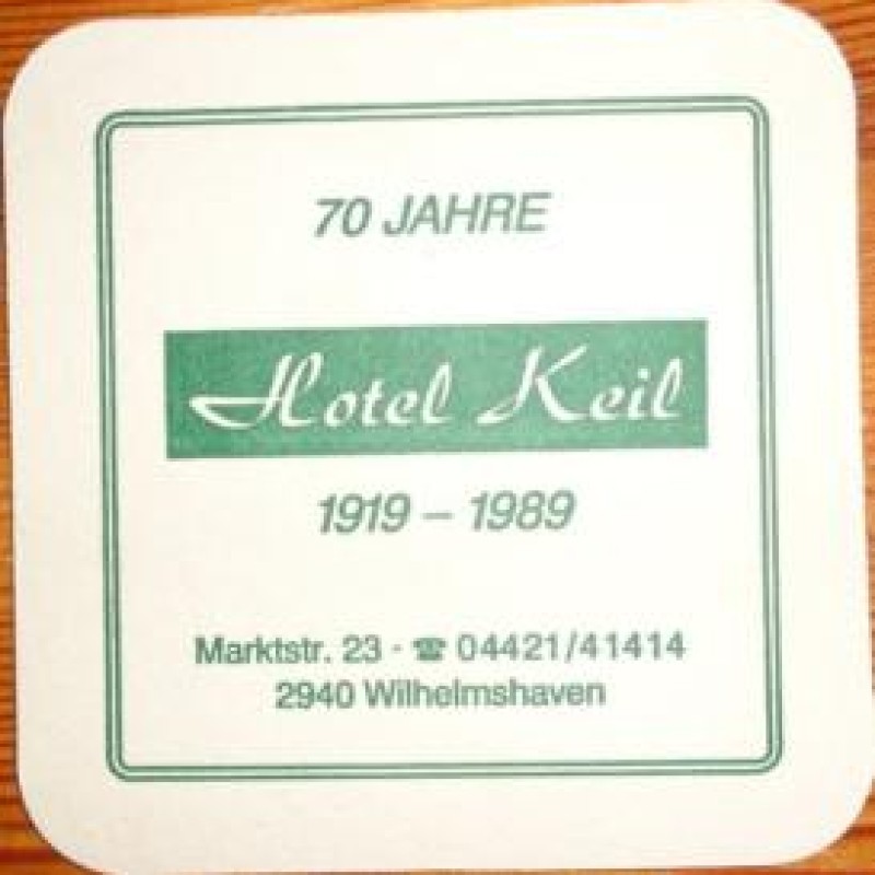 Bierdeckel (70 Jahre Hotel Keil)