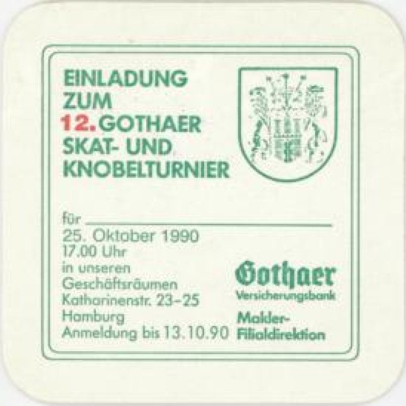 Bierdeckel (Gothaer Skat-/Knobelturnier)
