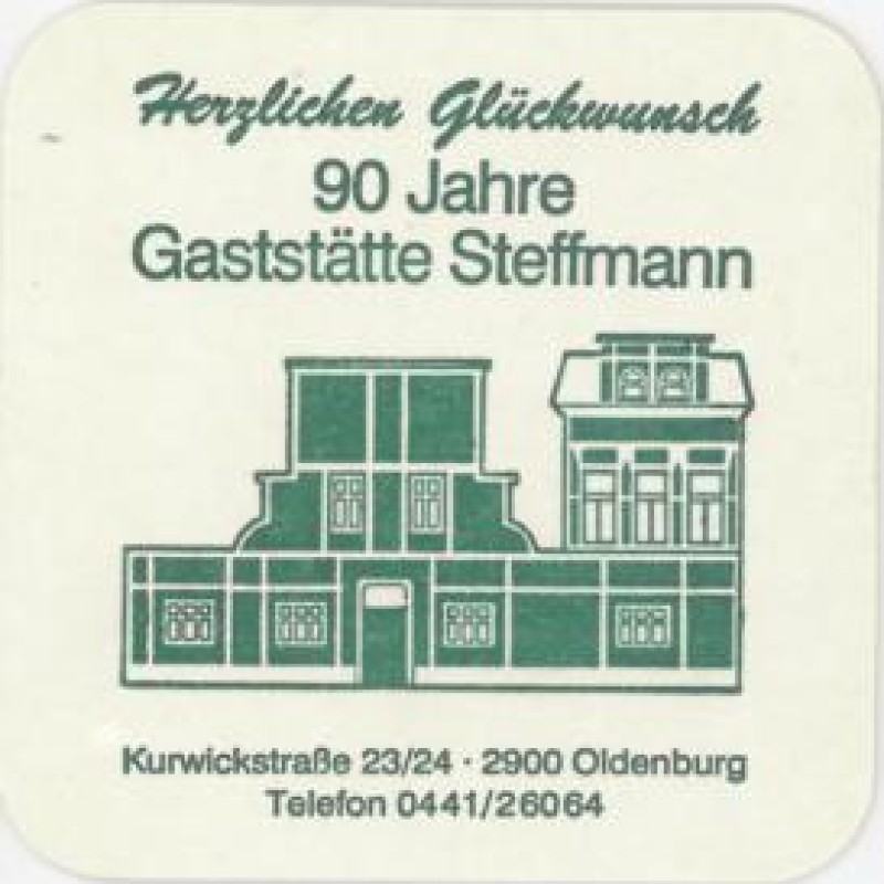 Bierdeckel (90 Jahre Gastst&auml;tte Steffmann)
