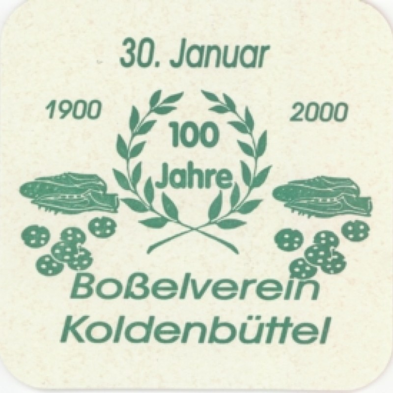 Bierdeckel (100 Jahre Bo&szlig;elverein Koldenb&uuml;ttel)