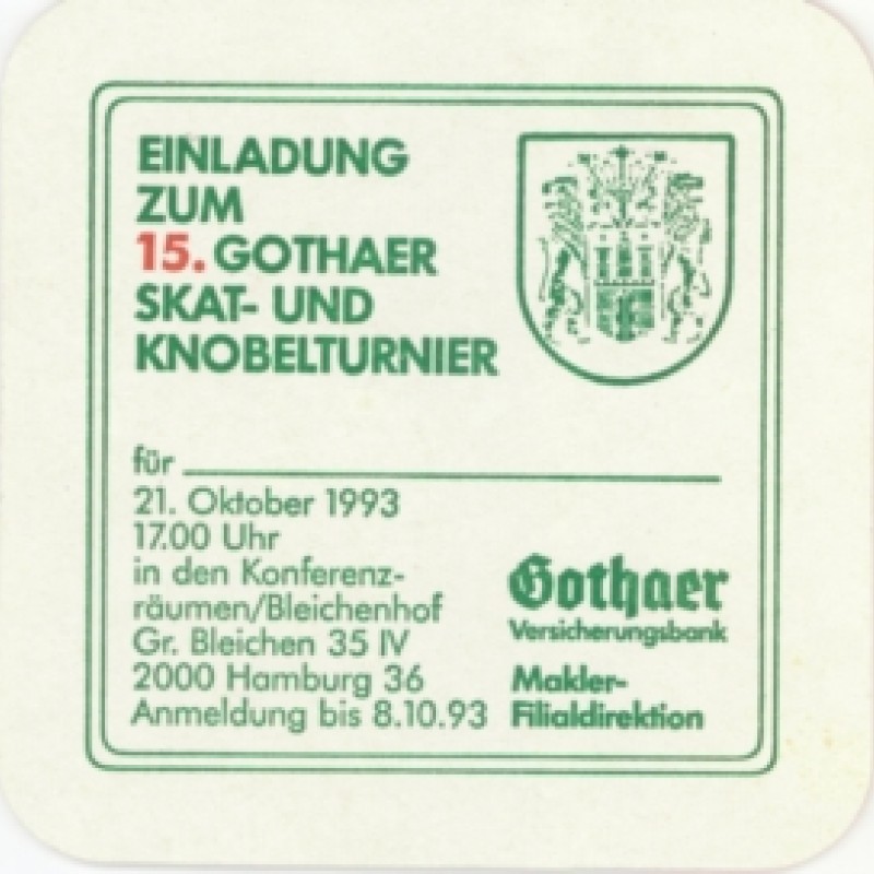 Bierdeckel (Gothaer Skat-/Knobelturnier)