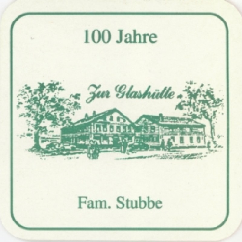 Bierdeckel (100 Jahre Zur Glash&uuml;tte)