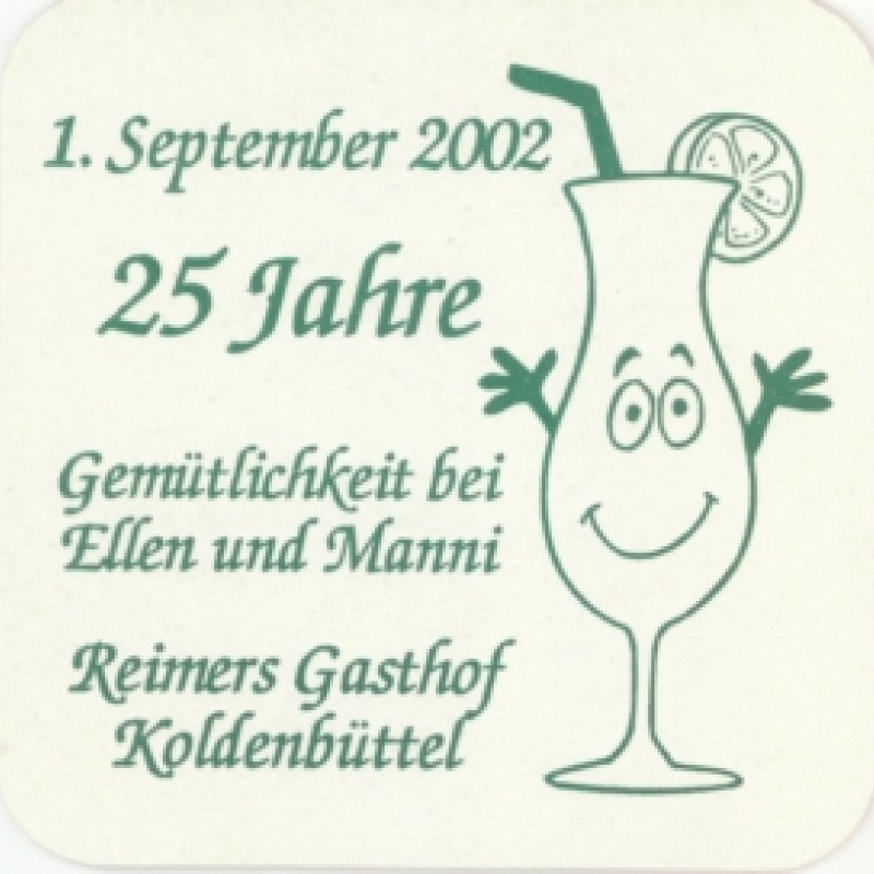 Bierdeckel (25 Jahre Reimers Gasthof)