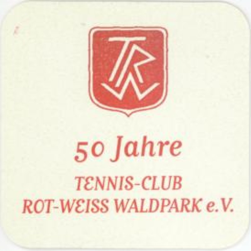 Bierdeckel (50 Jahre Tennis-Club Rot-Weiss Waldpark)