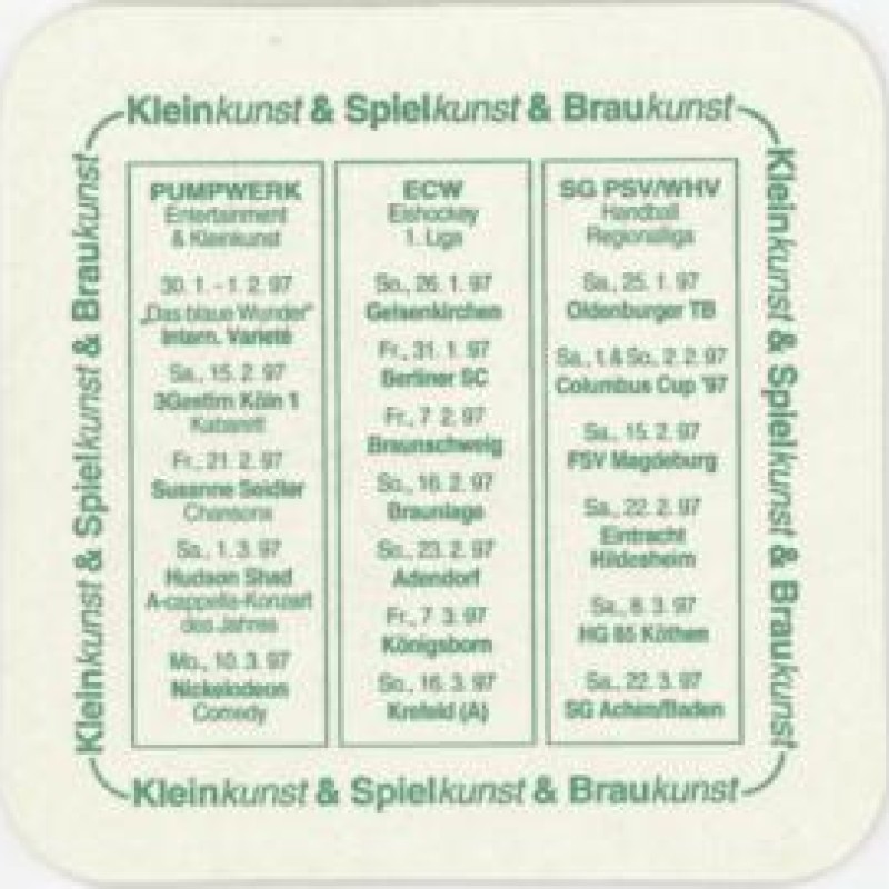 Bierdeckel (Pumpwerk Entertainment)