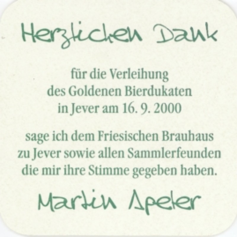 Bierdeckel (Verleihung des Goldenen Bierdukaten)