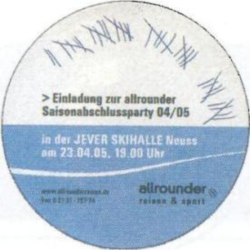 Bierdeckel (Saisonabschlussparty Jever Skihalle)