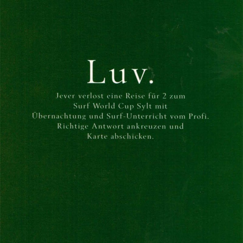 Teilnahmekarte (Jever World Cup Sylt)